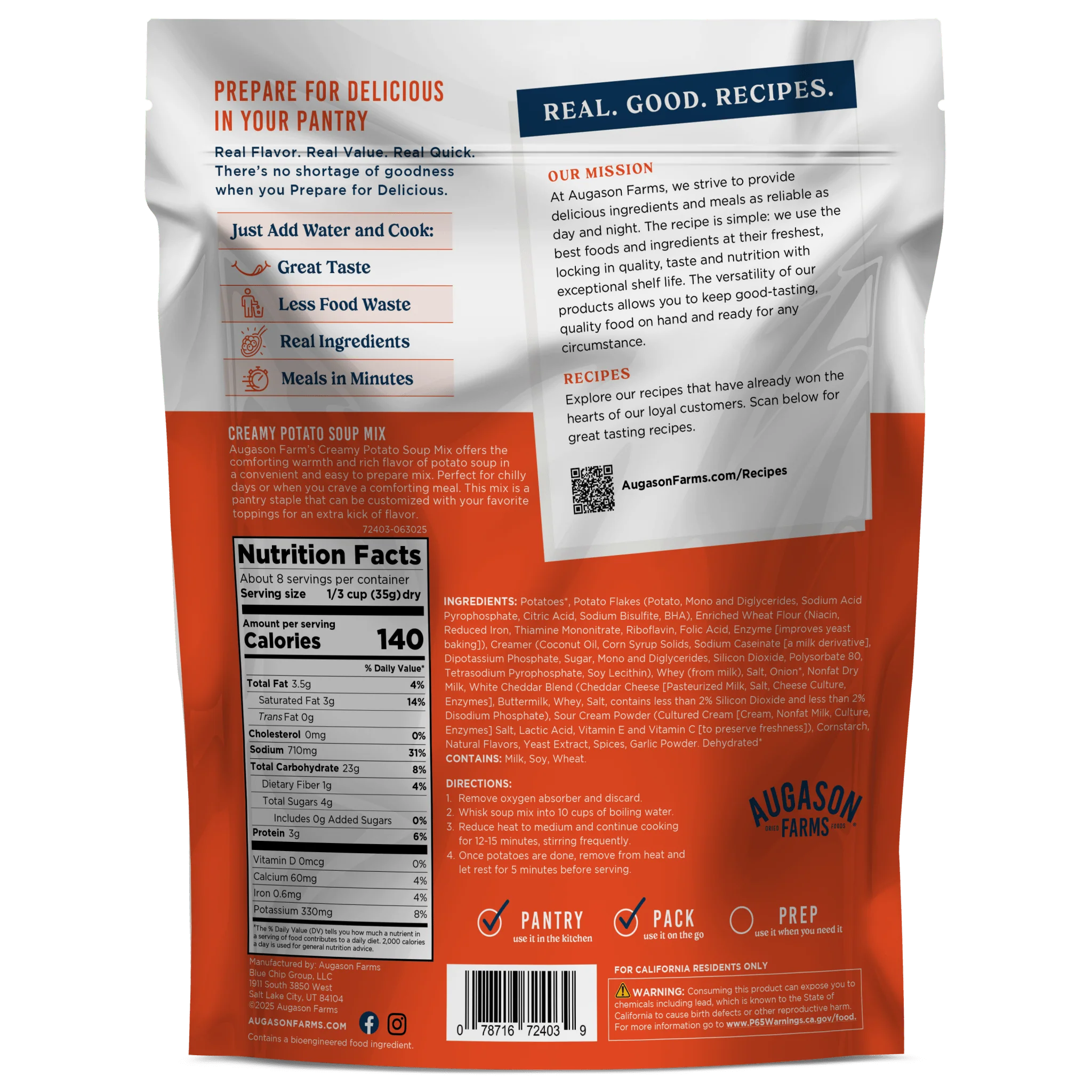 Soup Pouch Variety Pack, 4 Flavors, 32 Servings - Image 6