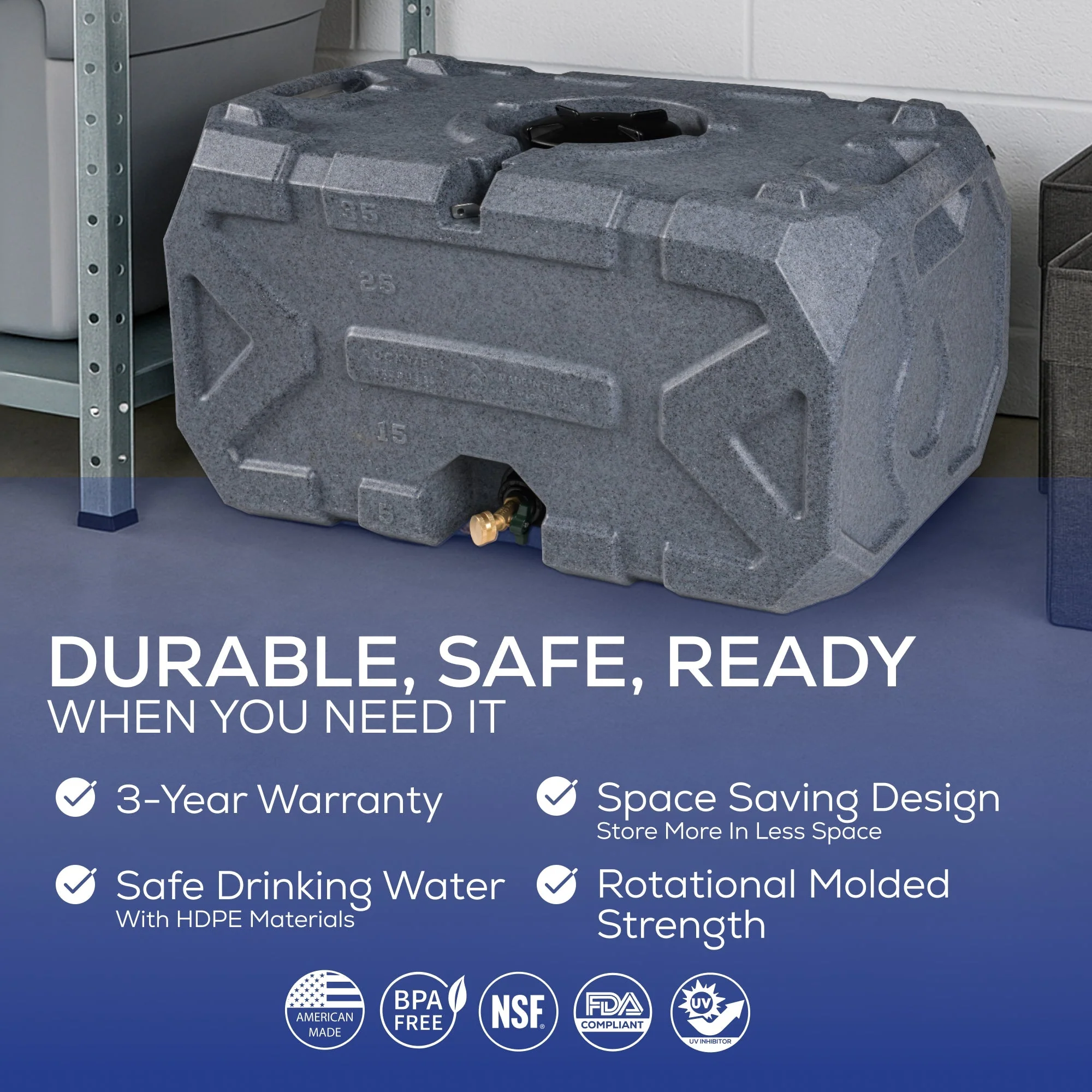 The Ultimate Emergency Starter Kit - 35 Gallon Water Tank & 1-Person 30-Day Emergency Food Supply Kit - Image 7